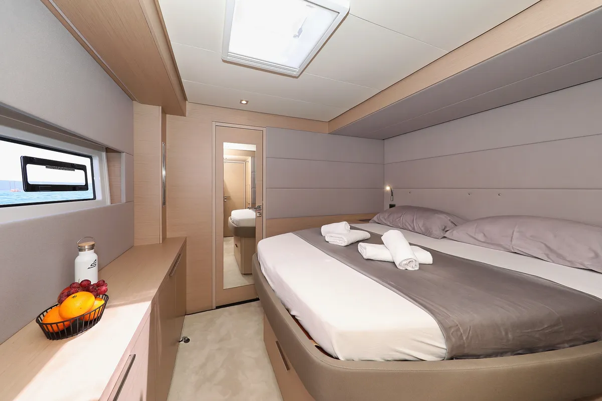 Cabin on NOMAD, a Lagoon 55 catamaran at Split, Croatia