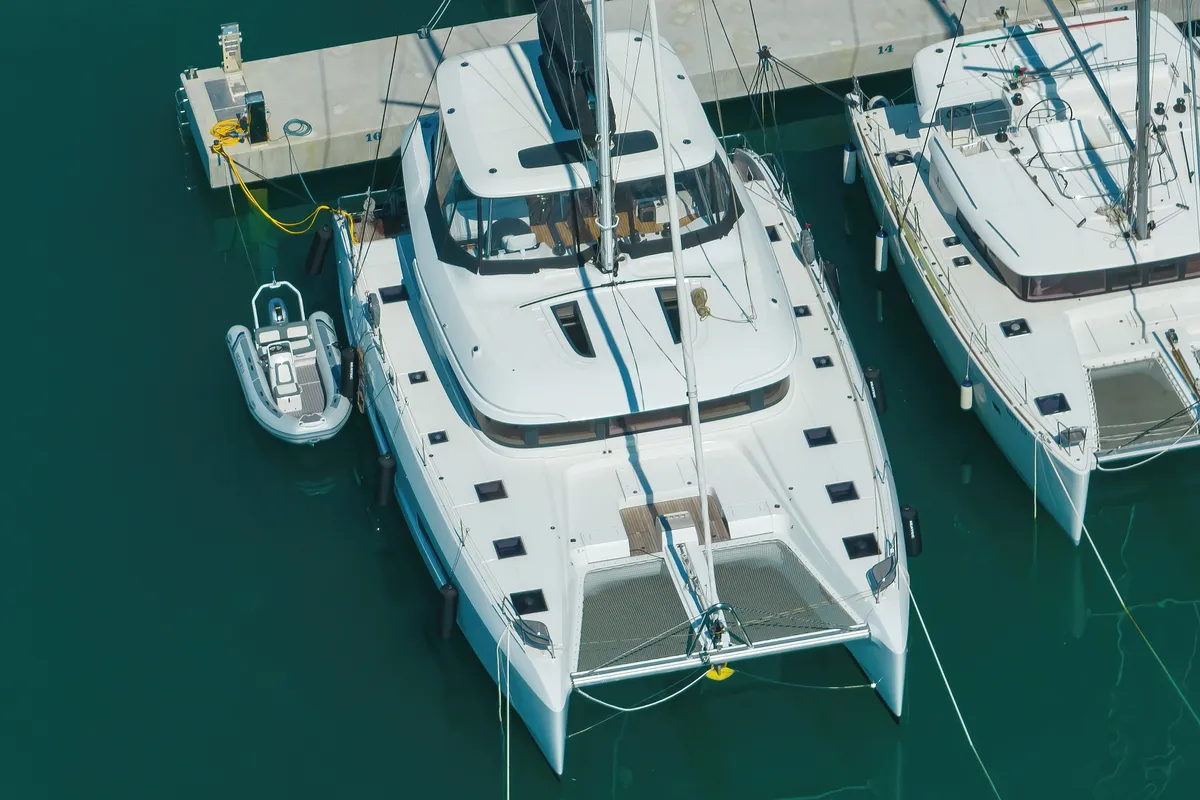 Head on NOMAD, a Lagoon 55 catamaran at Split, Croatia