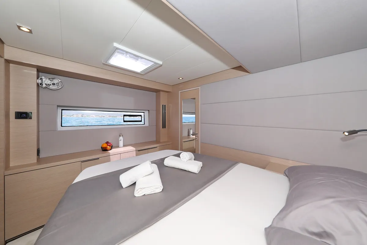 Cabin on NOMAD, a Lagoon 55 catamaran at Split, Croatia