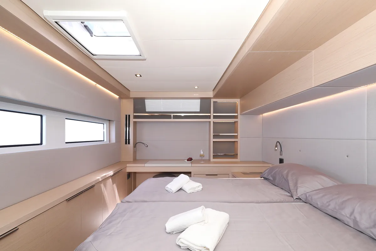 Cabin on NOMAD, a Lagoon 55 catamaran at Split, Croatia