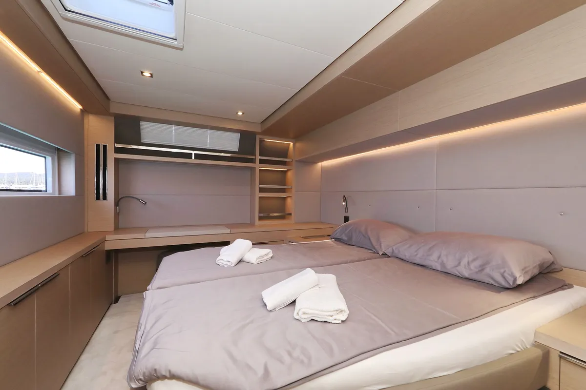 Cabin on NOMAD, a Lagoon 55 catamaran at Split, Croatia