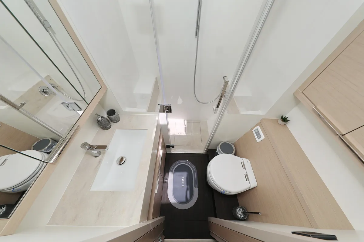 Head on NOMAD, a Lagoon 55 catamaran at Split, Croatia
