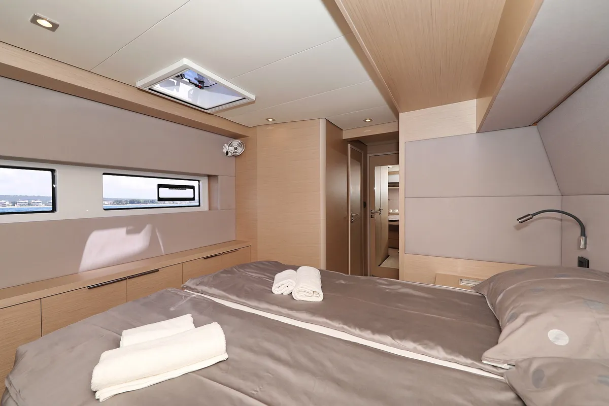 Cabin on NOMAD, a Lagoon 55 catamaran at Split, Croatia