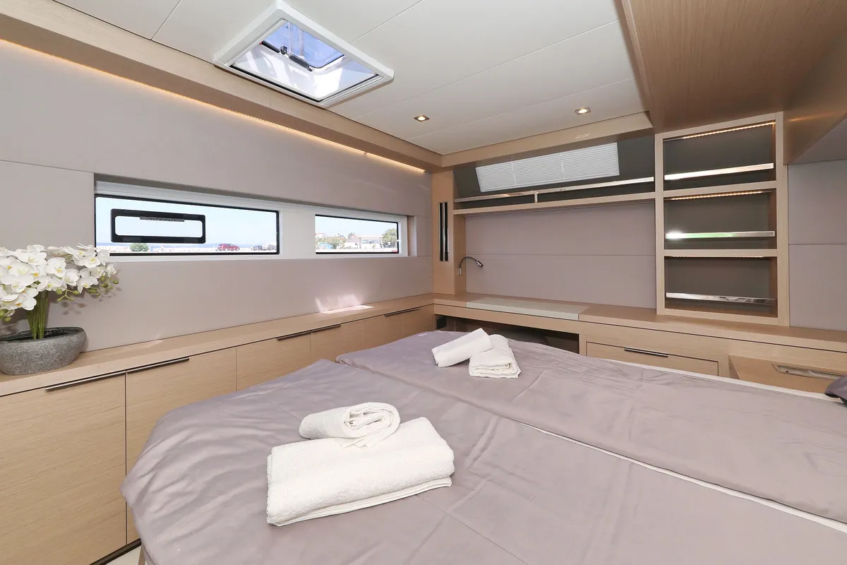 Cabin on NOMAD, a Lagoon 55 catamaran at Split, Croatia