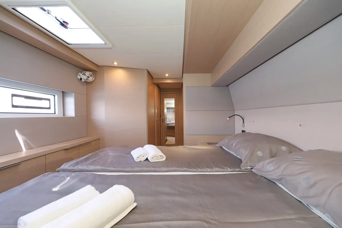 Cabin on NOMAD, a Lagoon 55 catamaran at Split, Croatia