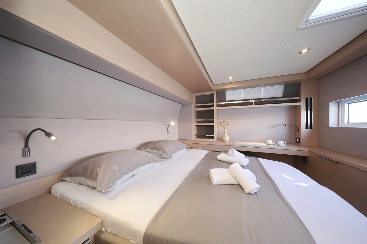 Cabin on NOMAD, a Lagoon 55 catamaran at Split, Croatia