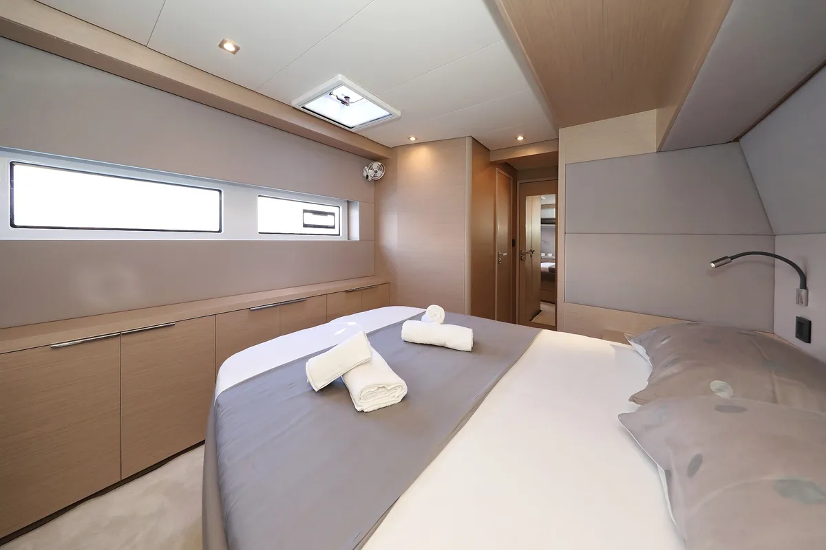 Cabin on NOMAD, a Lagoon 55 catamaran at Split, Croatia