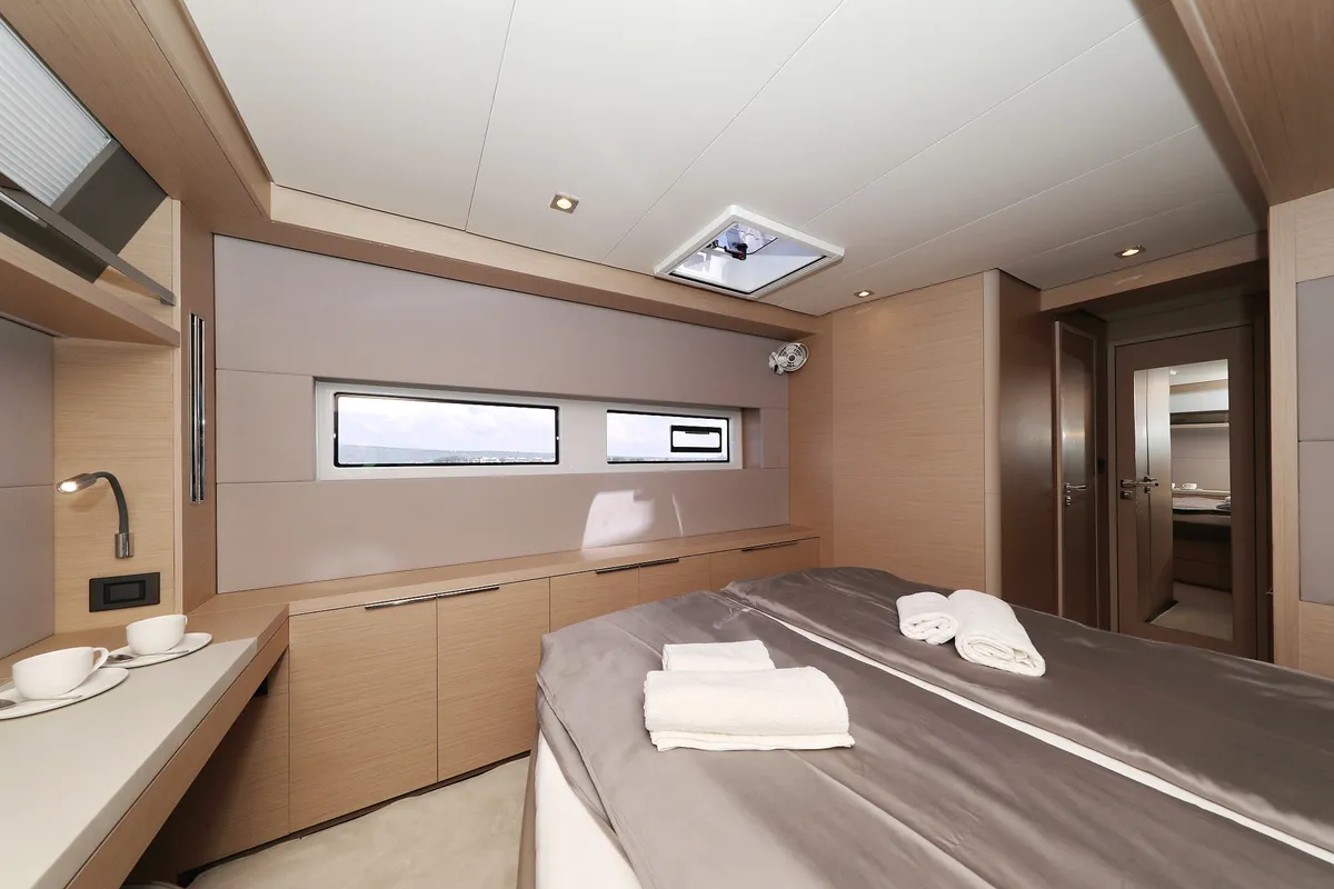 Cabin on NOMAD, a Lagoon 55 catamaran at Split, Croatia