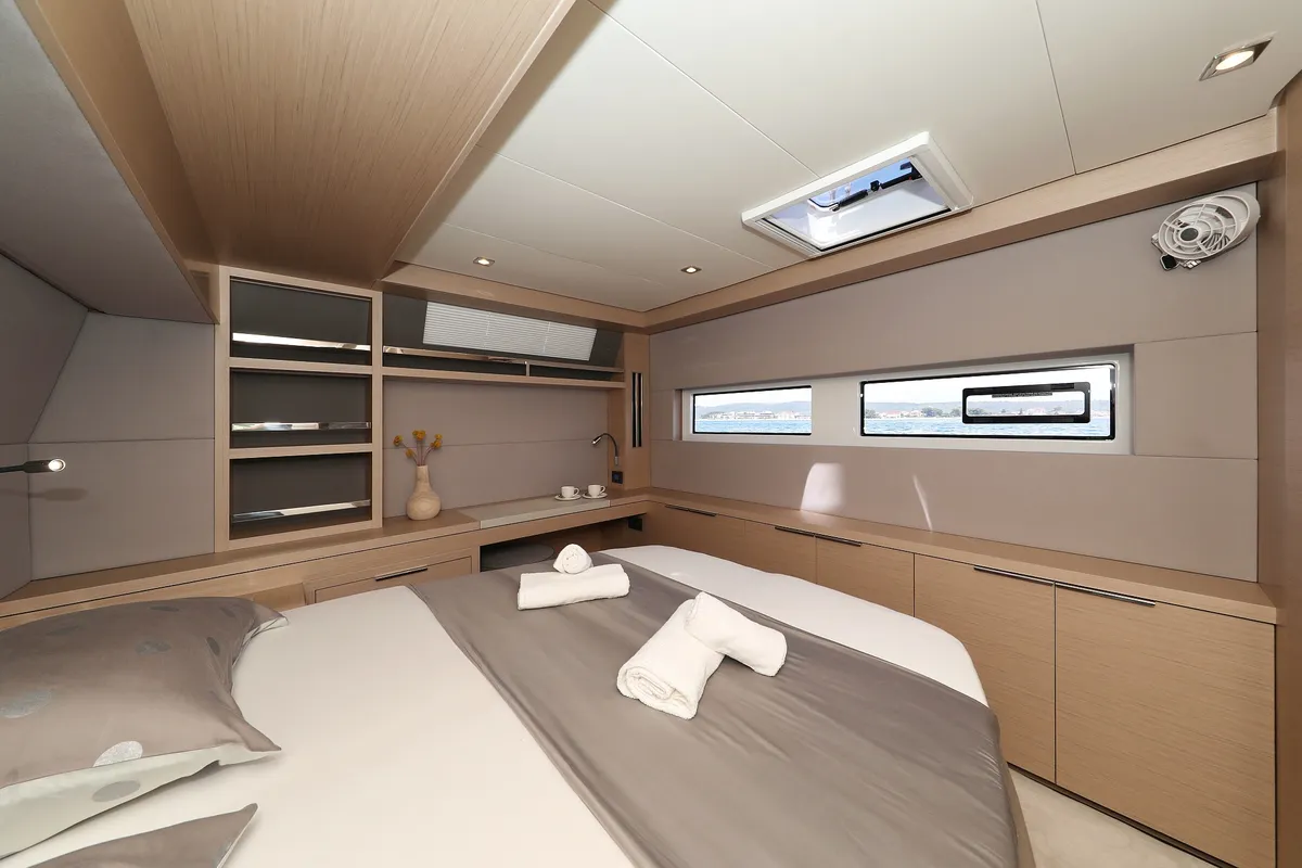 Cabin on NOMAD, a Lagoon 55 catamaran at Split, Croatia