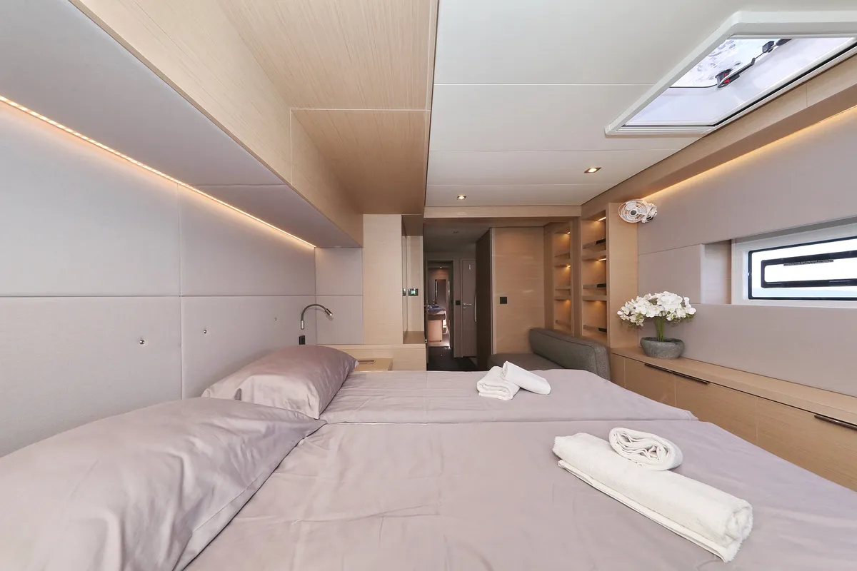 Cabin on NOMAD, a Lagoon 55 catamaran at Split, Croatia