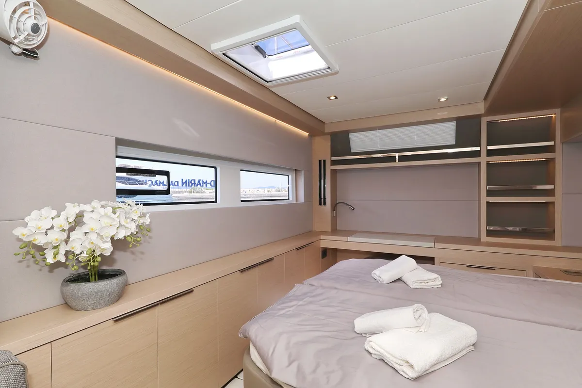 Cabin on NOMAD, a Lagoon 55 catamaran at Split, Croatia
