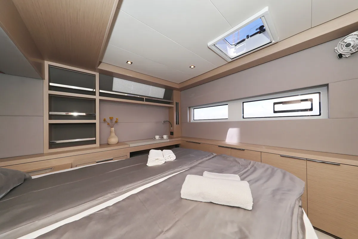 Cabin on NOMAD, a Lagoon 55 catamaran at Split, Croatia