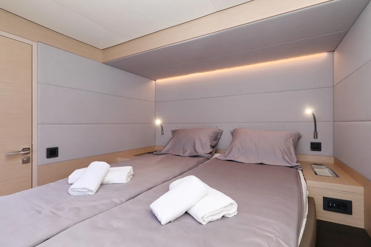 Cabin on NOMAD, a Lagoon 55 catamaran at Split, Croatia