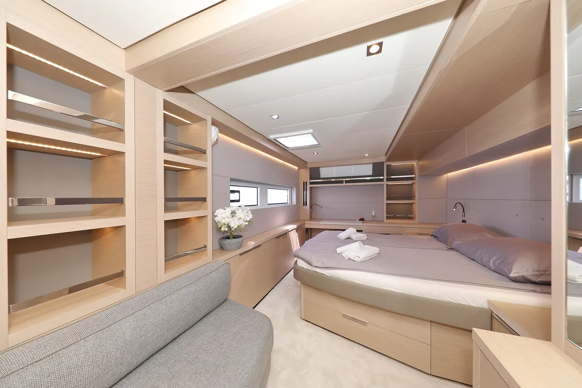 Cabin on NOMAD, a Lagoon 55 catamaran at Split, Croatia