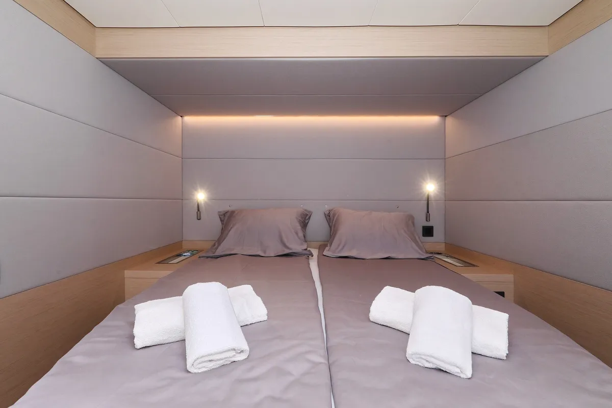 Cabin on NOMAD, a Lagoon 55 catamaran at Split, Croatia