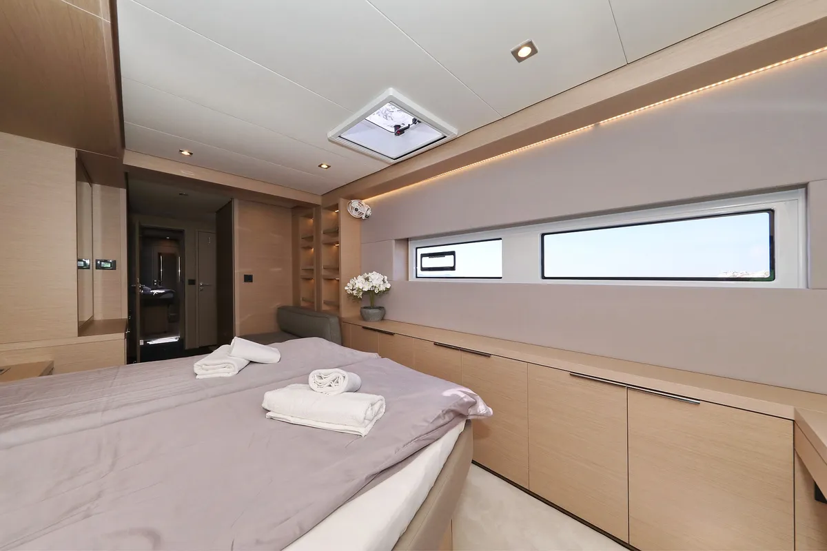 Cabin on NOMAD, a Lagoon 55 catamaran at Split, Croatia