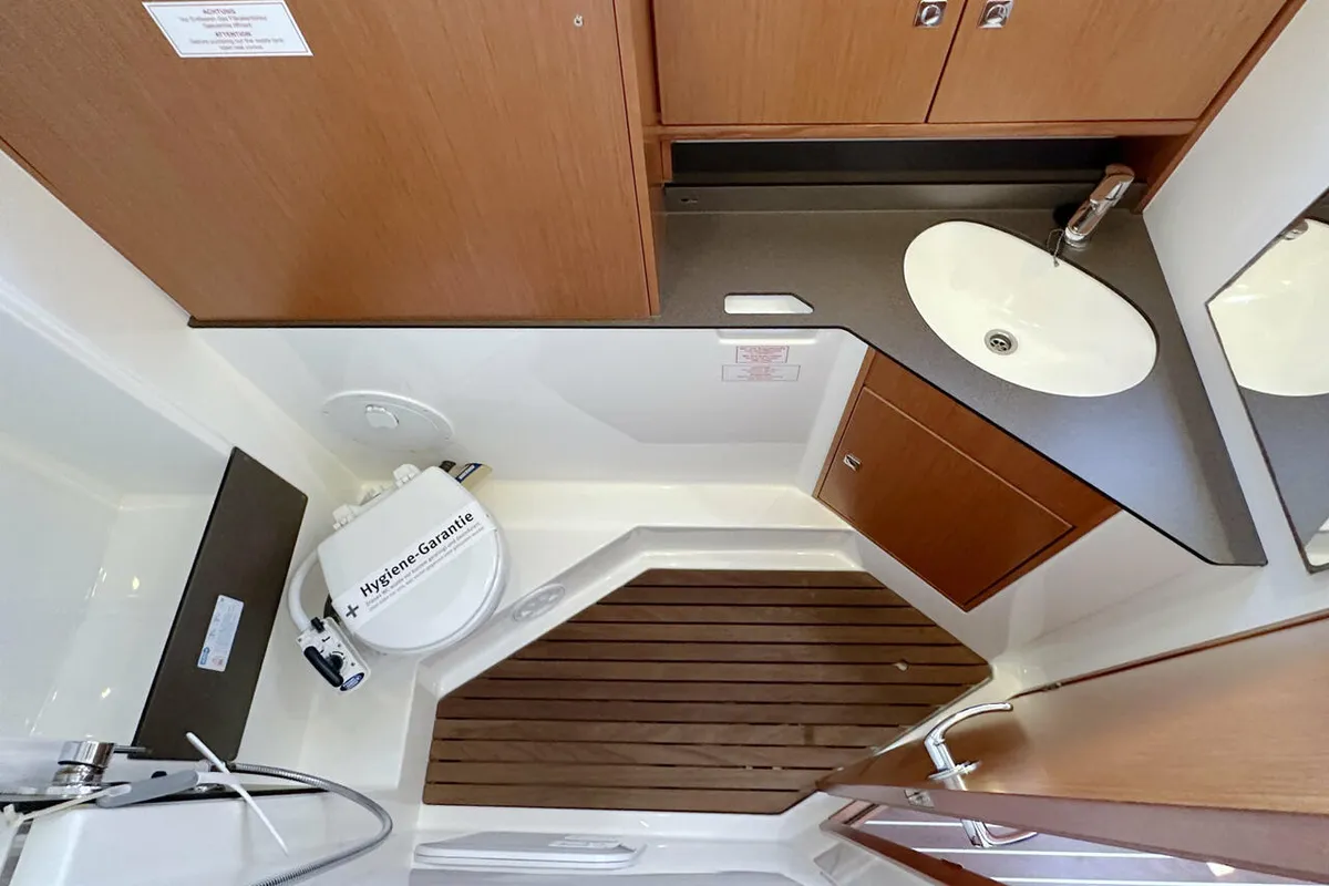 Head on Claysea, a Bavaria Cruiser 33 sailboat at Heiligenhafen, Germany