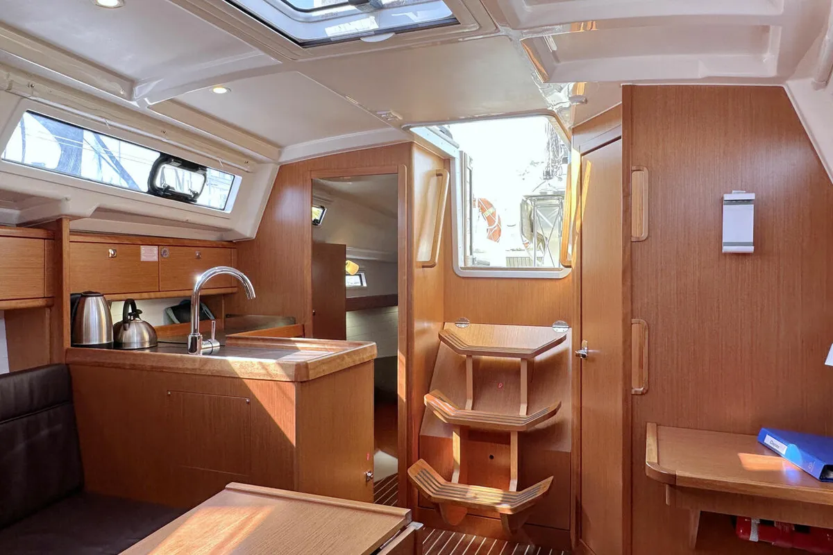 Galley of Claysea, a Bavaria Cruiser 33 sailboat at Heiligenhafen, Germany