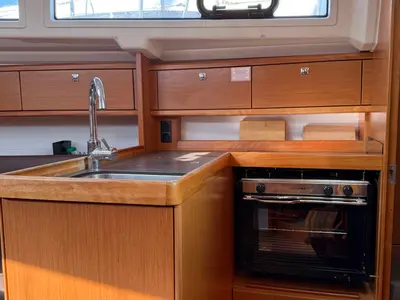 Galley of Claysea, a Bavaria Cruiser 33 sailboat at Heiligenhafen, Germany