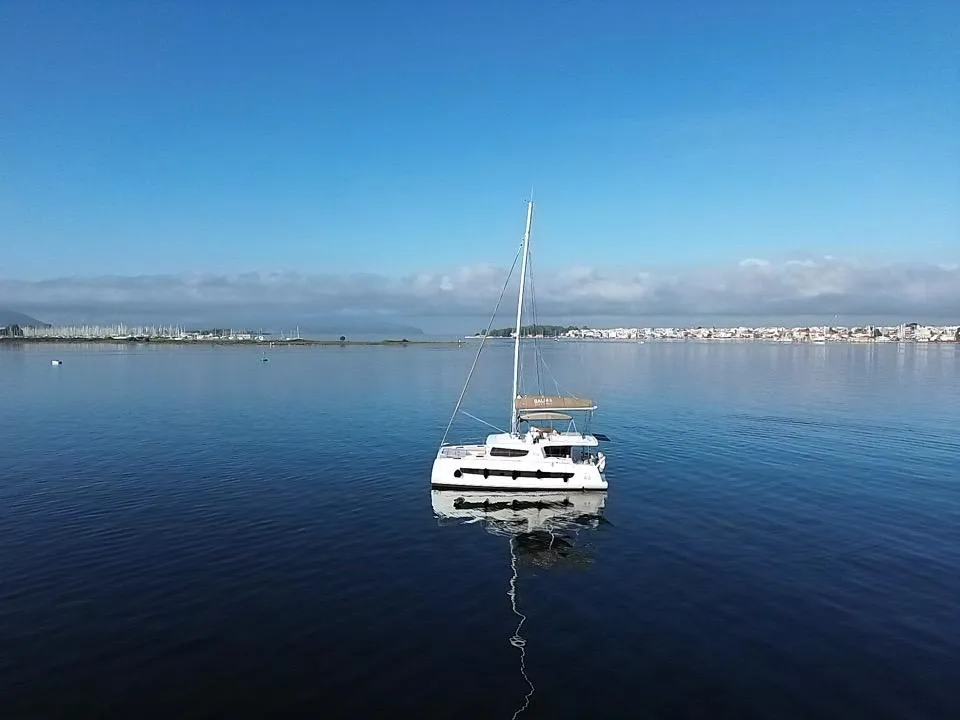 Exterior view of ALINA II, a Bali 4.6 catamaran at Preveza, Greece
