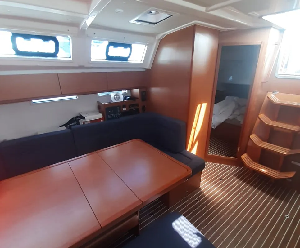 Salon of PENELOPE, a Bavaria Cruiser 46 sailboat at Sukošan, Croatia