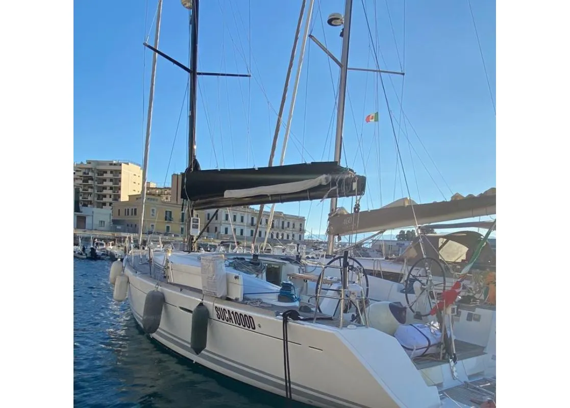 Exterior view of Geisha, a Beneteau First 50 sailboat at Reggio Calabria, Italy