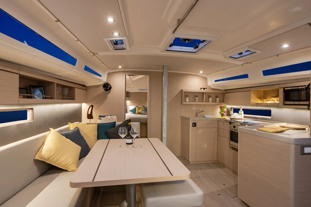 Salon of Beneteau Oceanis 40.1, a sailboat at Road Town, British Virgin Islands