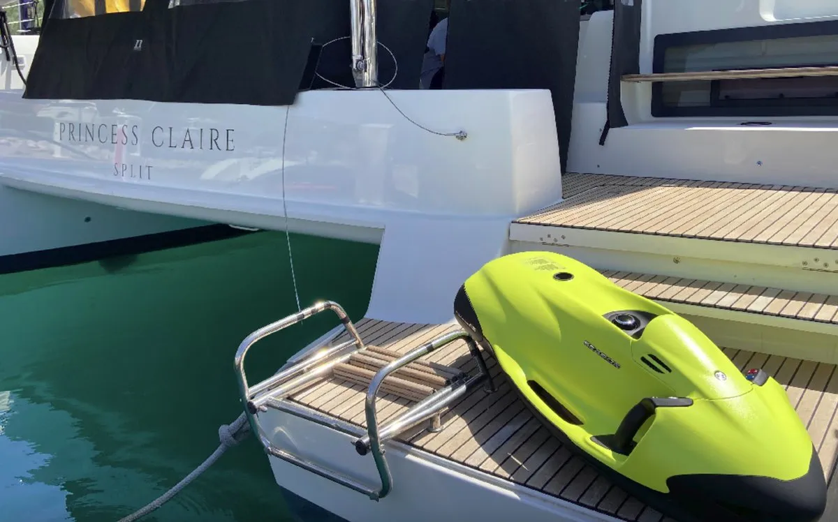 Princess Claire, a Lagoon 50 catamaran at Grad Kaštela, Croatia