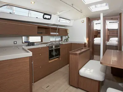 Galley of Mila 8, a Beneteau Oceanis 46.1 sailboat at Grad Kaštela, Croatia
