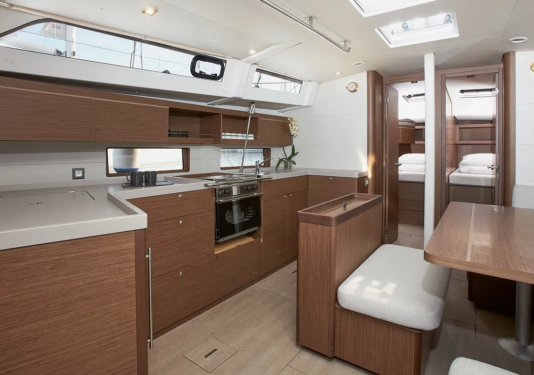 Galley of Mila 8, a Beneteau Oceanis 46.1 sailboat at Grad Kaštela, Croatia