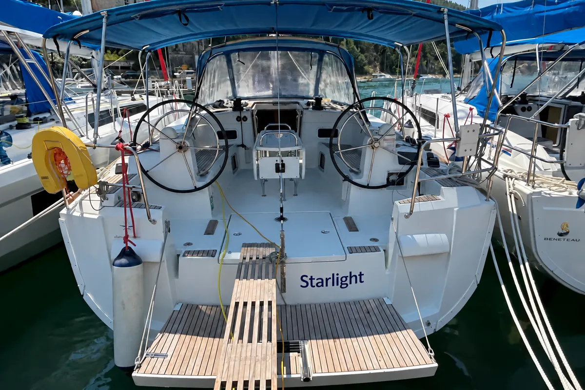 Starlight, a Jeanneau Sun Odyssey 479 sailboat at Pula, Croatia