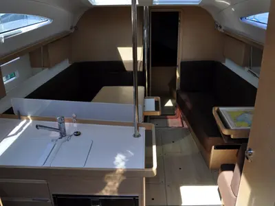 Galley of Hope E., a Elan Impression 40 sailboat at Izola / Isola, Slovenia