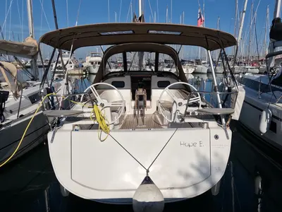 Exterior view of Hope E., a Elan Impression 40 sailboat at Izola / Isola, Slovenia