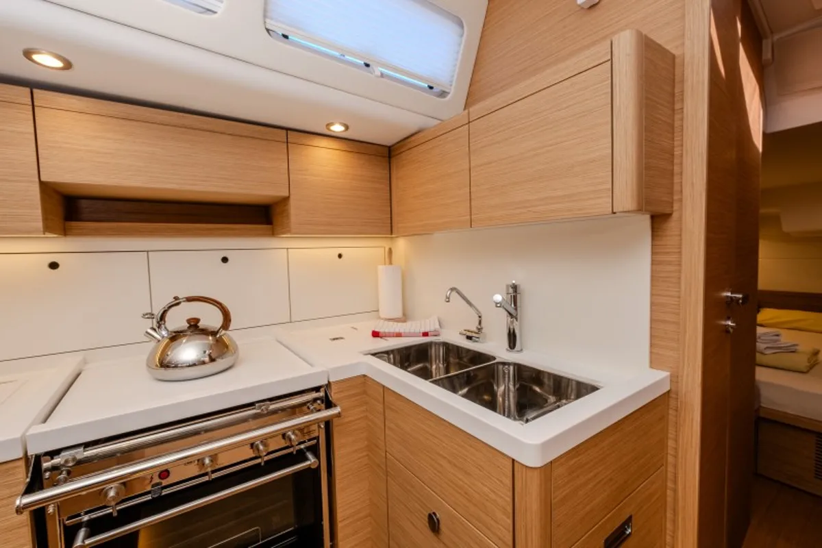 Galley of Morea, a Grand Soleil 52 LC sailboat at Grad Šibenik, Croatia