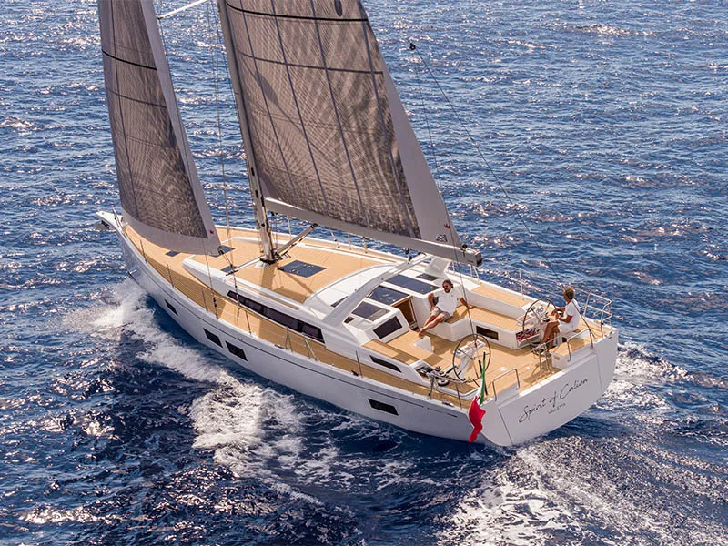 Exterior view of Morea, a Grand Soleil 52 LC sailboat at Grad Šibenik, Croatia