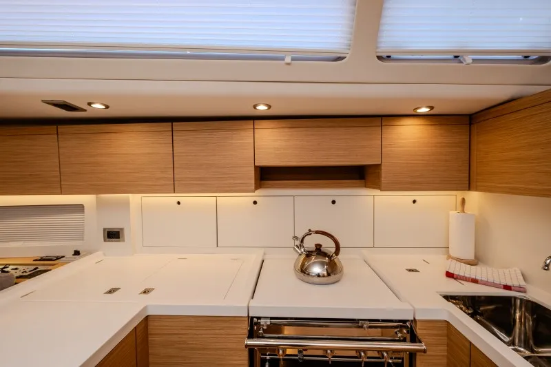 Galley of Morea, a Grand Soleil 52 LC sailboat at Grad Šibenik, Croatia