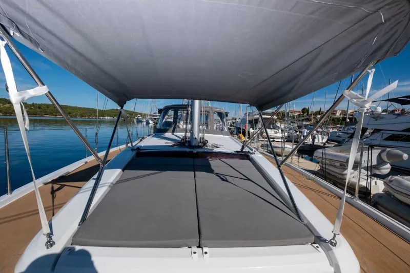 Deck of Morea, a Grand Soleil 52 LC sailboat at Grad Šibenik, Croatia