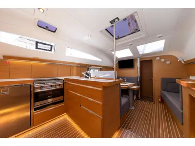 Galley of Hotspot, a Elan Impression 45 sailboat at Zadar, Croatia