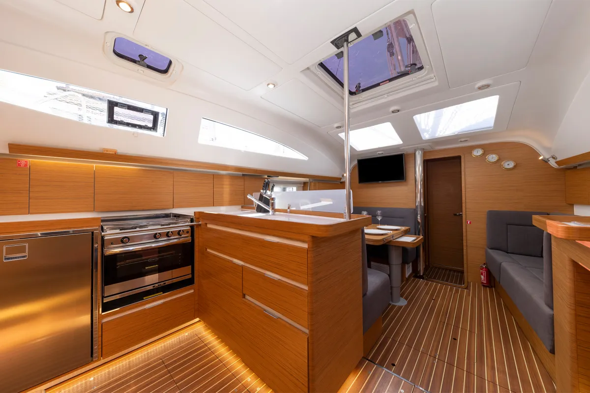 Galley of Hotspot, a Elan Impression 45 sailboat at Zadar, Croatia
