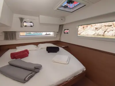 Cabin on Aenaos, a Lagoon 42 catamaran at Municipal Unit of Rhodes, Greece