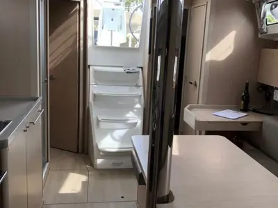 Salon of Lisboa, a Beneteau Oceanis 38.1 sailboat at Kerners, France