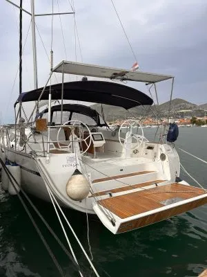 Exterior view of Ivolga, a Bavaria Cruiser 51 sailboat at Grad Šibenik, Croatia
