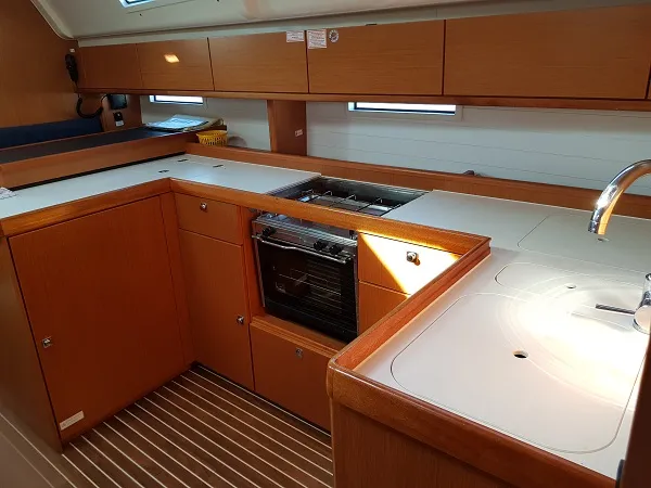 Galley of Ivolga, a Bavaria Cruiser 51 sailboat at Grad Šibenik, Croatia