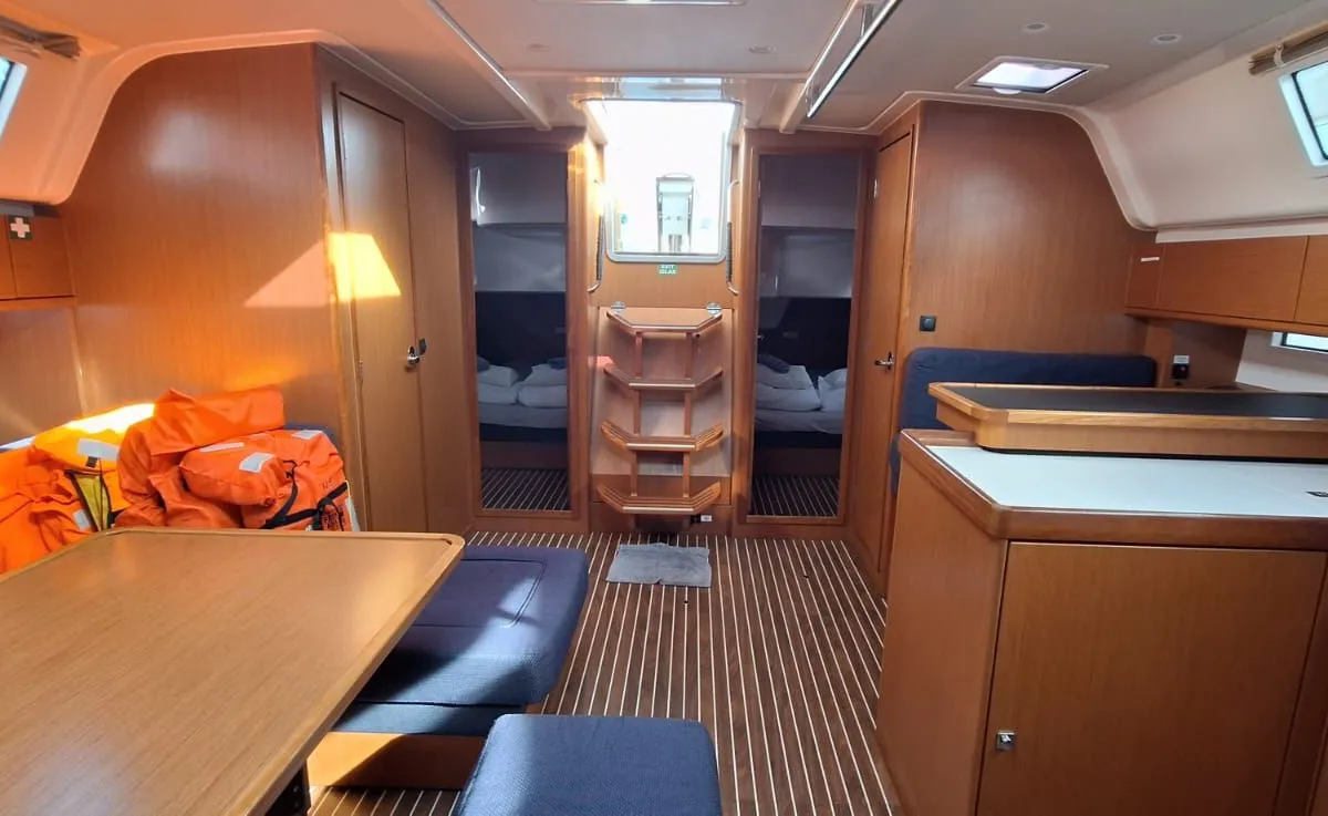 Salon of Ivolga, a Bavaria Cruiser 51 sailboat at Grad Šibenik, Croatia