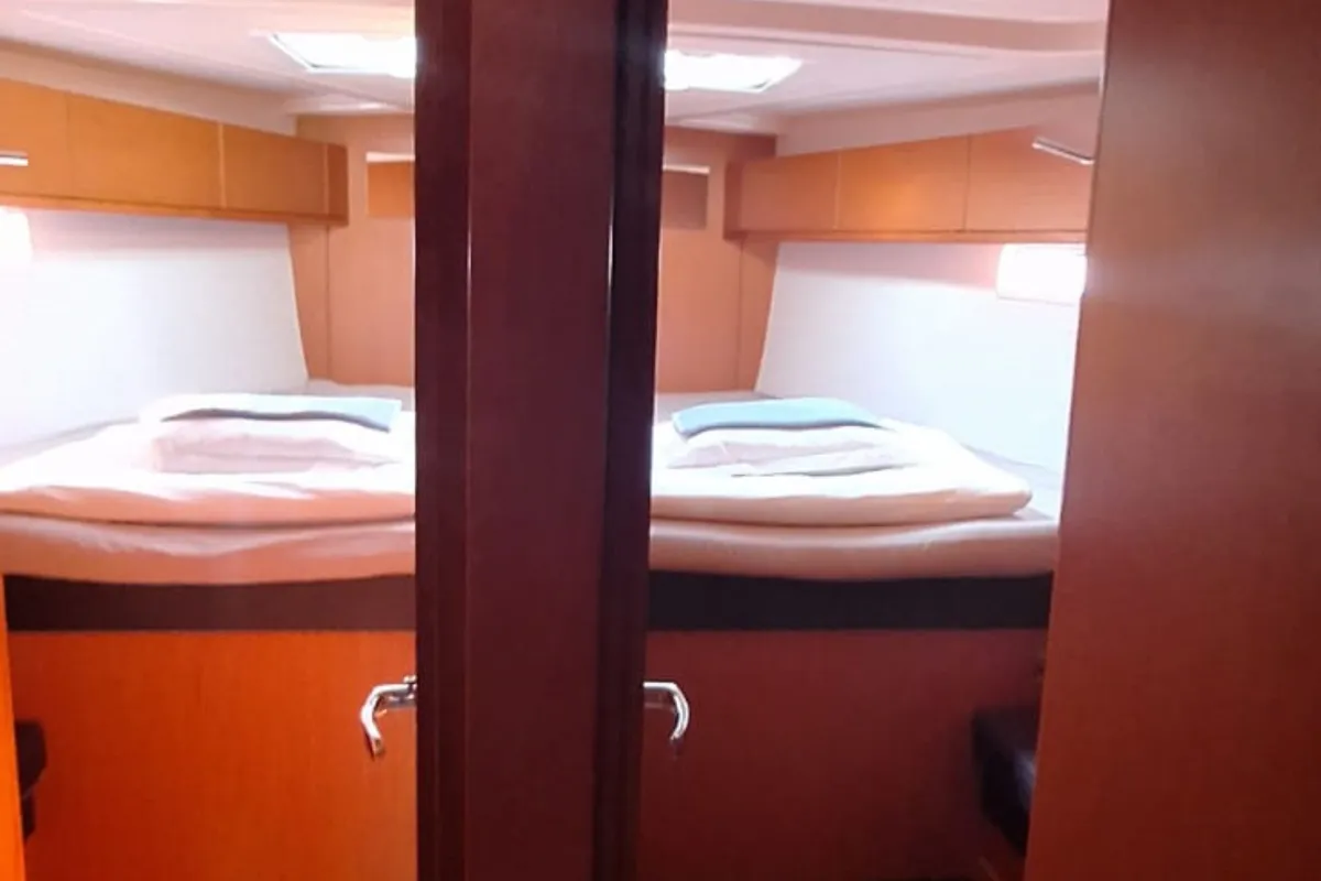 Cabin on Ivolga, a Bavaria Cruiser 51 sailboat at Grad Šibenik, Croatia