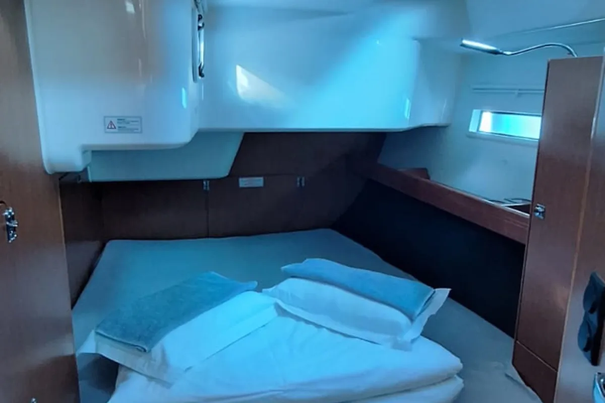 Cabin on Ivolga, a Bavaria Cruiser 51 sailboat at Grad Šibenik, Croatia