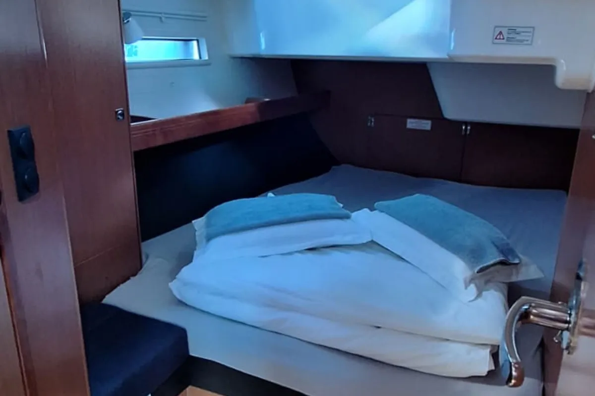 Cabin on Ivolga, a Bavaria Cruiser 51 sailboat at Grad Šibenik, Croatia