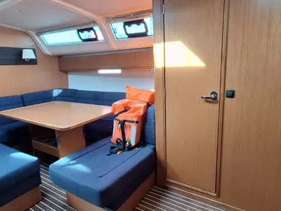 Salon of Ivolga, a Bavaria Cruiser 51 sailboat at Grad Šibenik, Croatia
