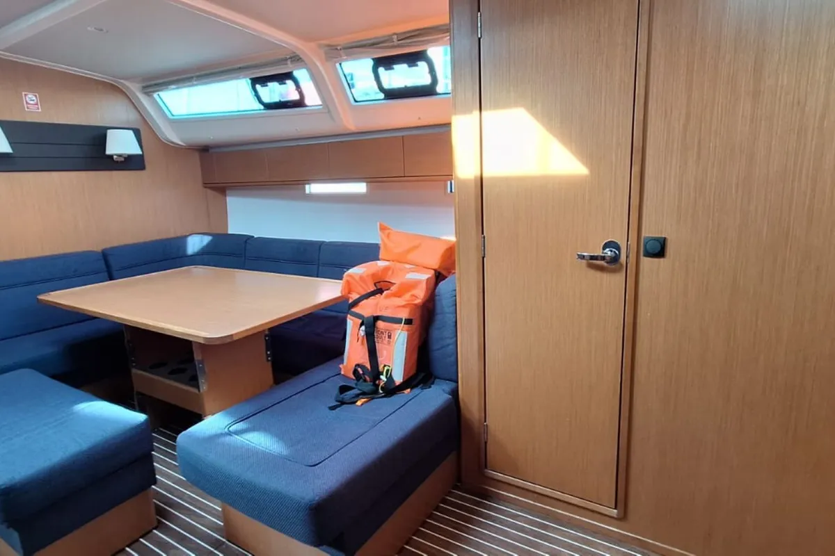 Salon of Ivolga, a Bavaria Cruiser 51 sailboat at Grad Šibenik, Croatia