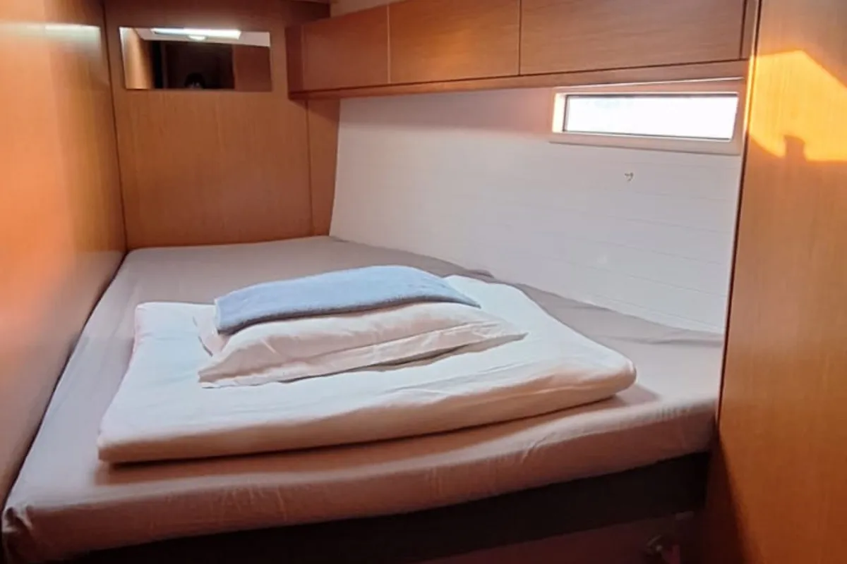 Cabin on Ivolga, a Bavaria Cruiser 51 sailboat at Grad Šibenik, Croatia